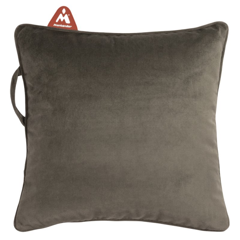 Montandor warmtekussen met heat pad, fluweel, bruin, 450×450×200 mm