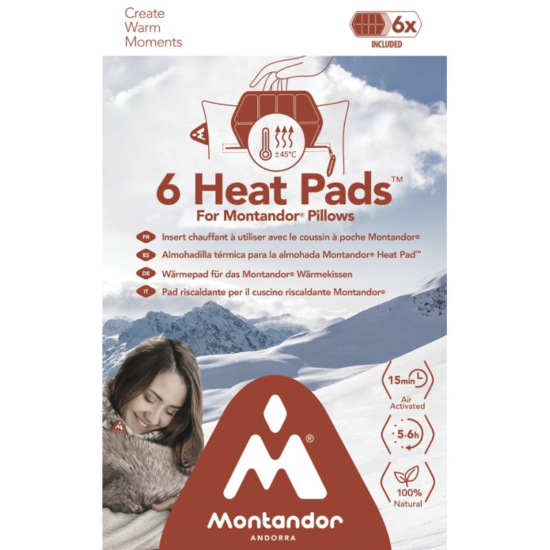 Montandor warmtepads voor warmtekussens, 6 stuks, 6 uur warmte