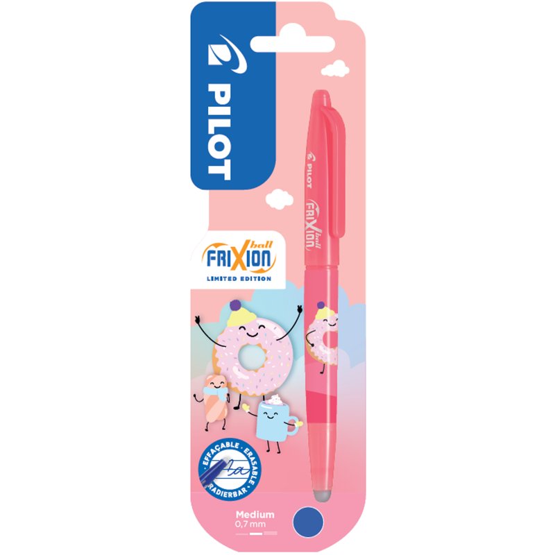 PILOT rollerpen FRIXION BALL 0.7 Fancy Winter, uitwisbaar, violet, blauw
