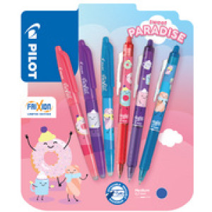 PILOT rollerpen FRIXION BALL 07 Fancy Winter, uitwisbaar, blauw, 6 stuks