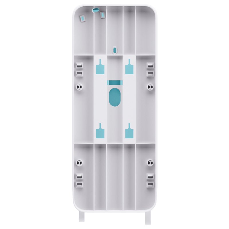 satino by wepa toiletpapier dispenser dubbel, wit kunststof, 147×178×373 mm