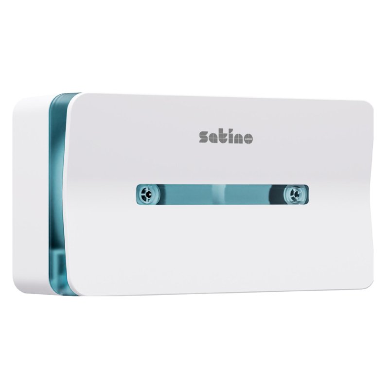satino by wepa jumbo dubbele toiletpapier dispenser, wit, 411×145×228 mm
