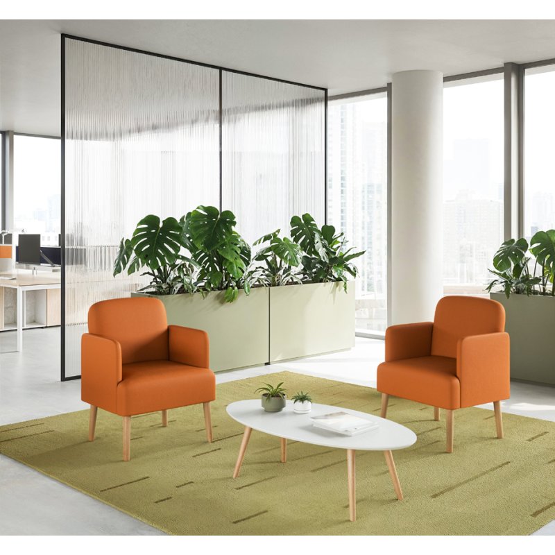 PAPERFLOW chaise visiteur Brooks, cuir synthétique, ivoire