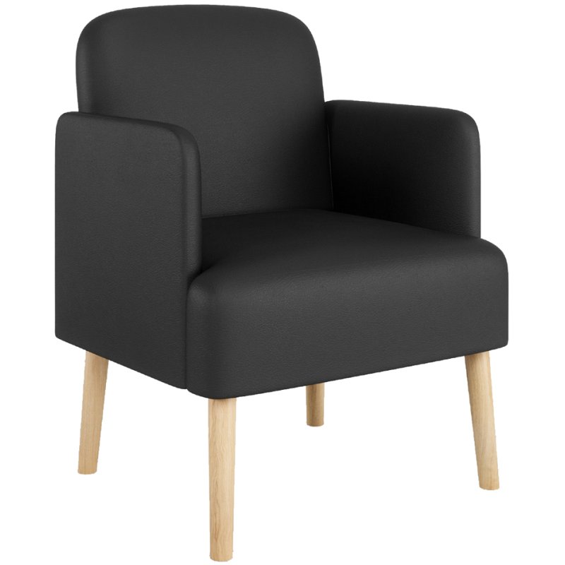 PAPERFLOW chaise visiteur Brooks, cuir synthétique, ivoire