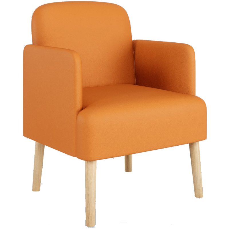 PAPERFLOW chaise visiteur Brooks, cuir synthétique, ivoire