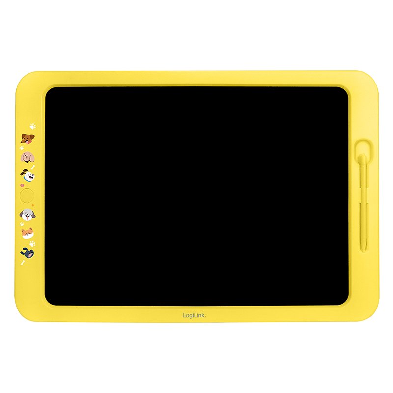 LogiLink Tablette d'écriture et de dessin LCD, jaune, 19 pouces, effaçable