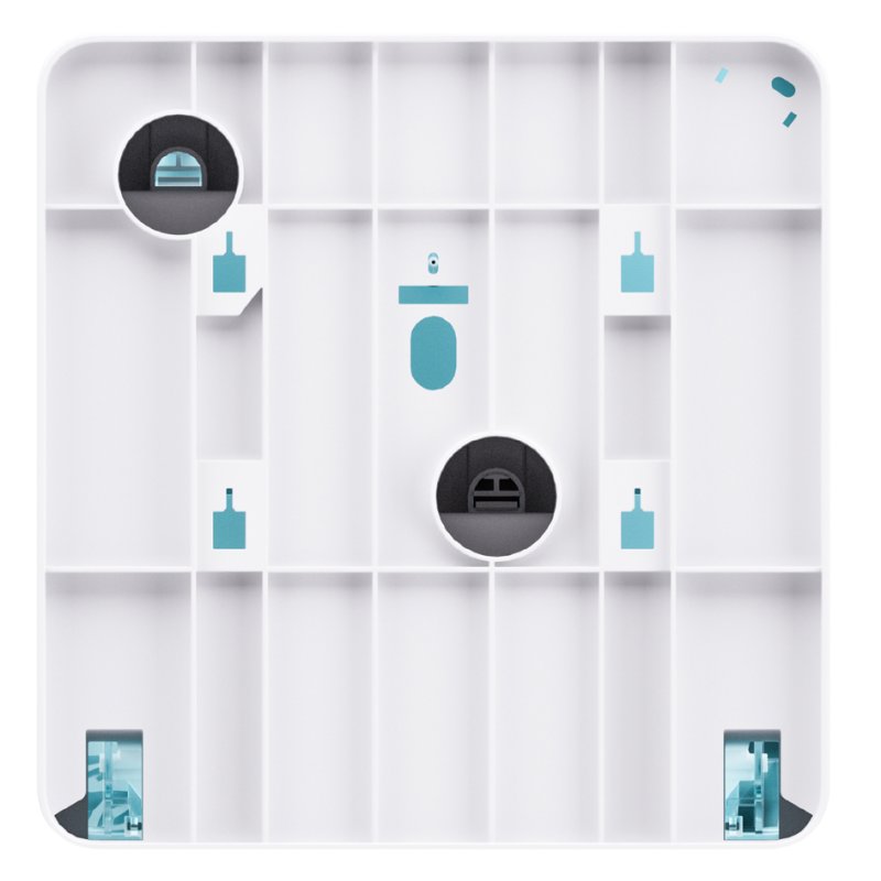 satino by wepa HYGINITY jumbo toiletpapierdispenser, wit, 340×139×350 mm