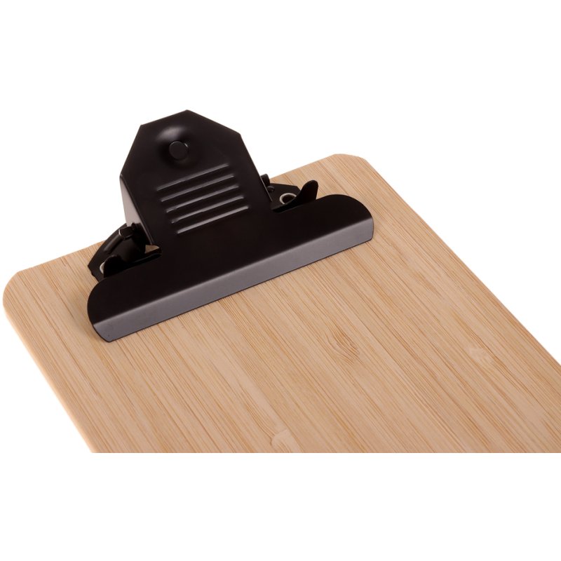 EUROPEL planchette à pince pour reçus, bambou, pince noire, 115×280 mm