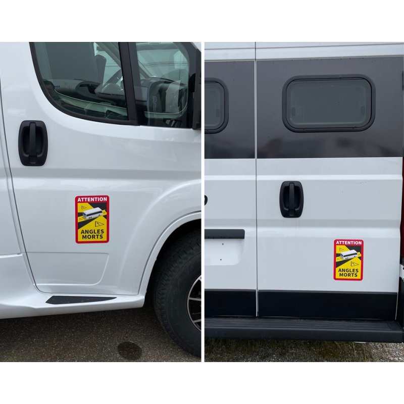 IWH blind spot magnetic sticker set Angles Morts, 3-piece, 170×250 mm