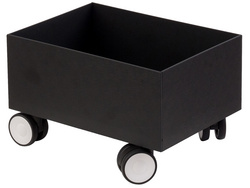 PAPERFLOW rolsokkel voor 2 afvalscheidingsboxen, wit, 4 wielen