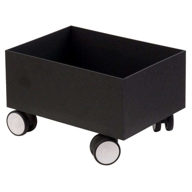 PAPERFLOW socle roulant pour bac de tri des déchets, noir, 4 roues