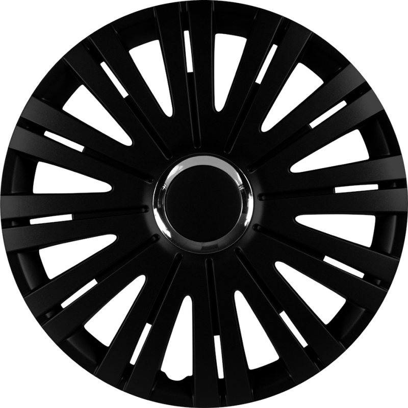 IWH enjoliveurs Monaco, noir/chrome, 16 pouces, 4 pièces