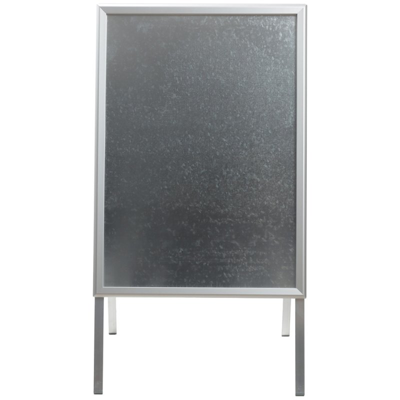 EUROPEL panneau trottoir Economy Outdoor A1, aluminium argenté, cadre à clic