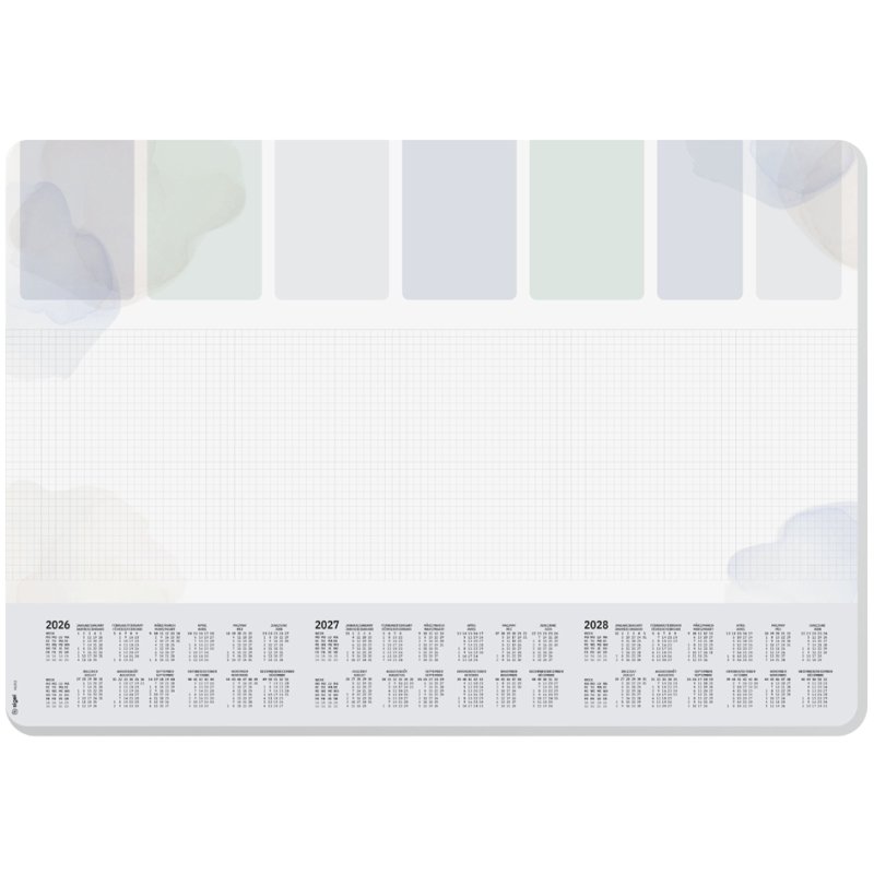 Sigel sous-main Pastel Planner, 595 × 410 mm, 30 feuilles, calendrier 3 ans