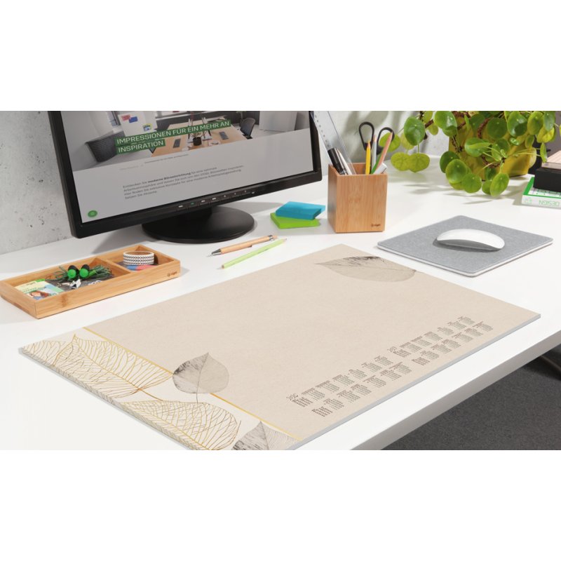 Sigel desk pad Natural Leaves, 595×410 mm, 30 sheets