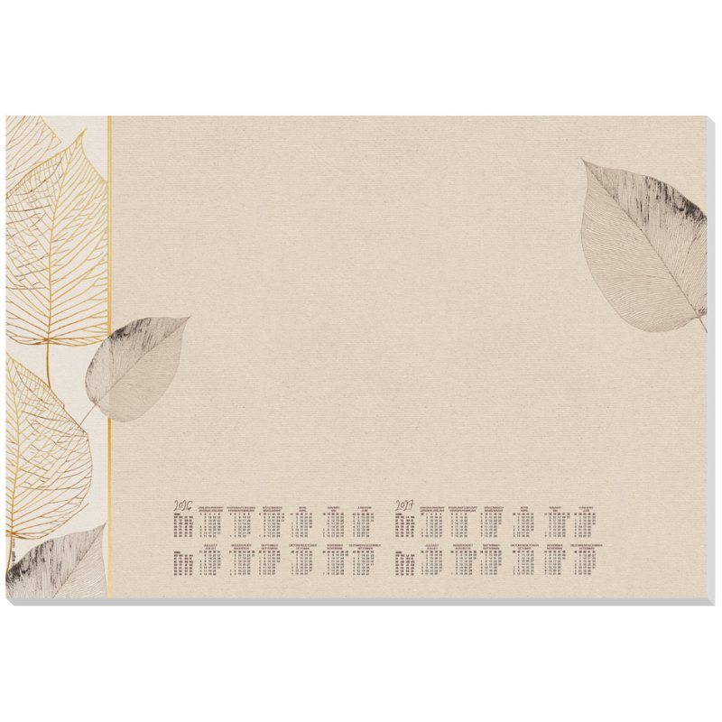 Sigel desk pad Natural Leaves, 595×410 mm, 30 sheets