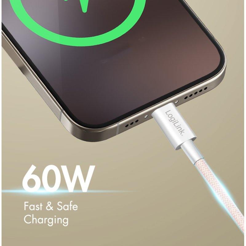 LogiLink Câble USB 2.0 USB-C vers USB-C, bleu, 1,0 m