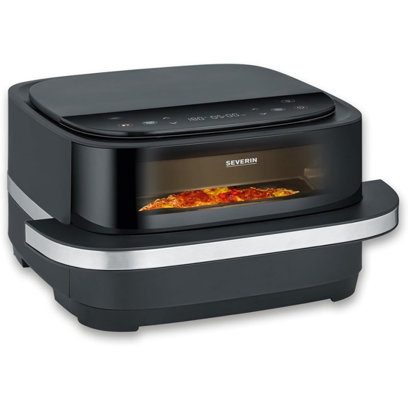 SEVERIN hot air pizza fryer FR 2464, black, 2100 W