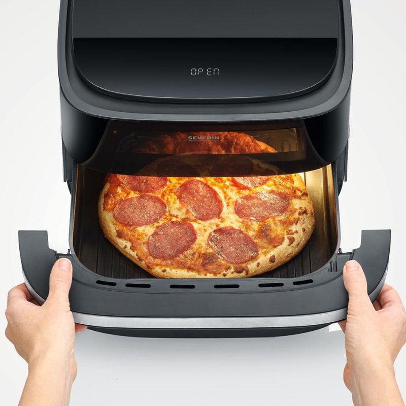 SEVERIN hot air pizza fryer FR 2464, black, 2100 W