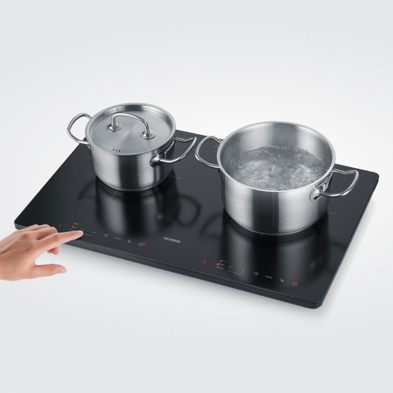 SEVERIN double induction hob DK 1033, black, 3400 watt, 60×38 cm