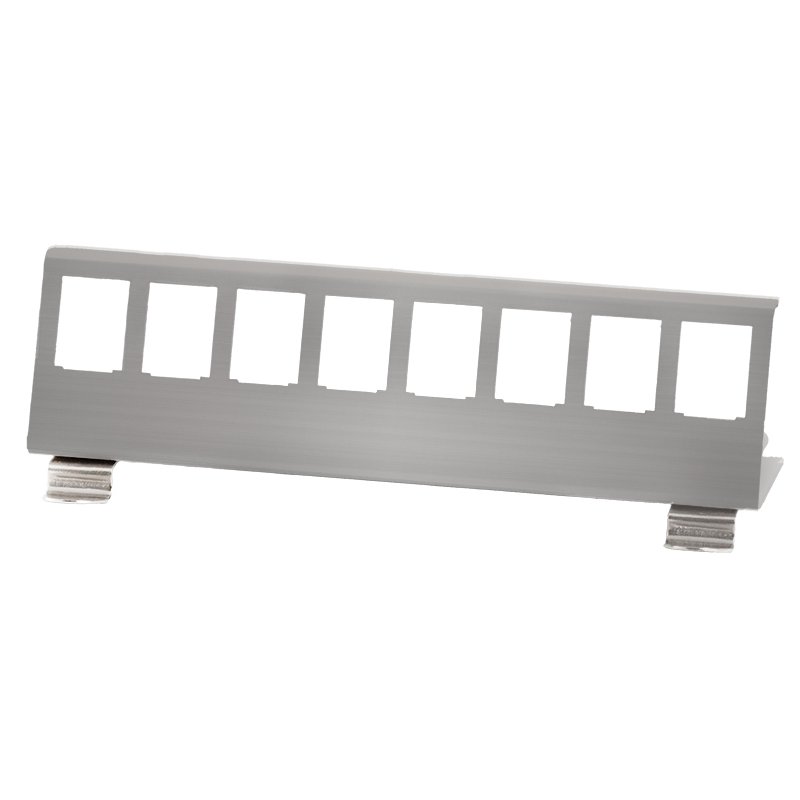 LogiLink Professional Support DIN pour 4 modules Keystone, inox, 35 mm