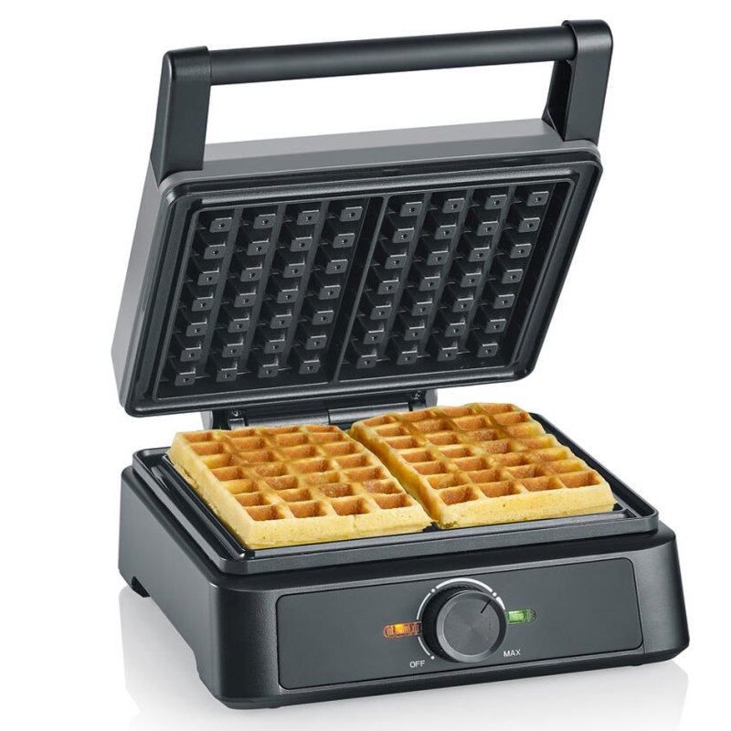 SEVERIN Belgisch wafelijzer WA 2125, zwart, 1600 Watt