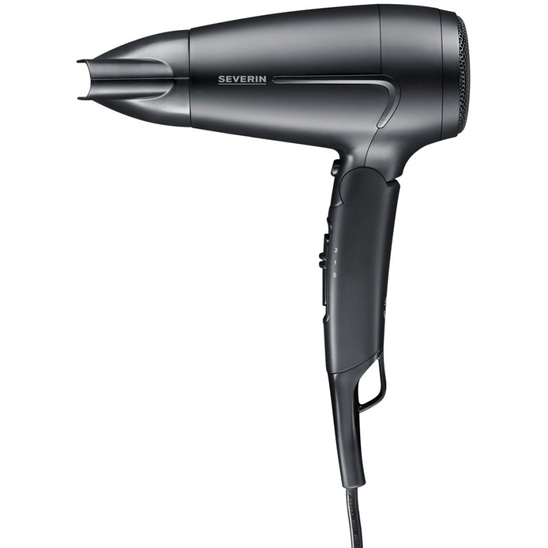 SEVERIN sèche-cheveux de voyage HT 0159, noir, 1600 watts, pliable