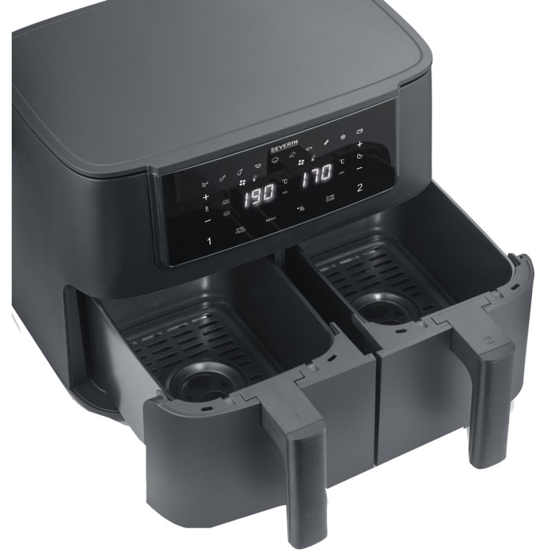 SEVERIN friteuse à air chaud double FR 2463, 2 x 4 litres, commande tactile