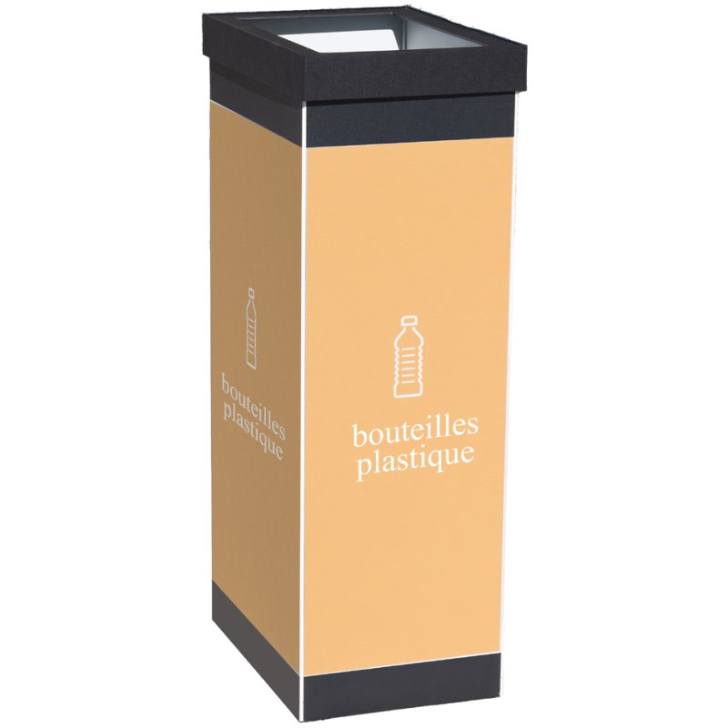 PAPERFLOW collecteur de déchets pour bouteilles, blanc, 60 litres