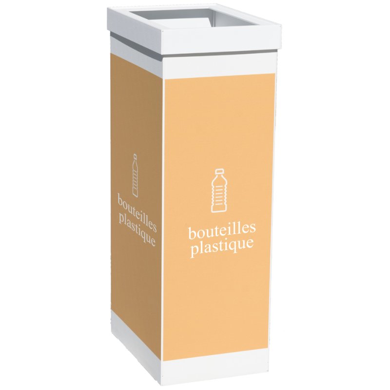 PAPERFLOW collecteur de déchets pour bouteilles, blanc, 60 litres