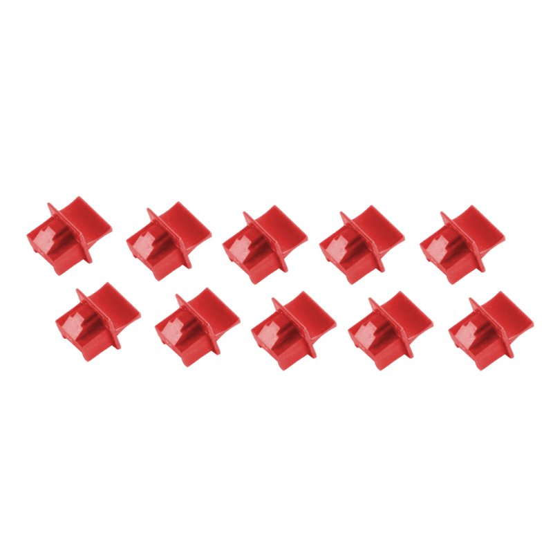 shiverpeaks Protection antipoussière pour connecteurs RJ45, rouge, 10 pièces