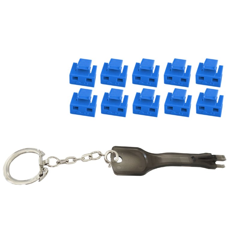 Shiverpeaks bloqueur de port RJ45 avec clé, blanc, 10 pièces