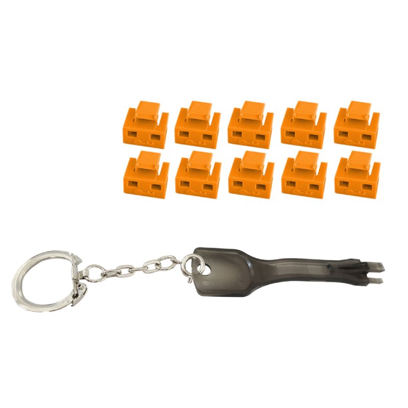 Shiverpeaks bloqueur de port RJ45 avec clé, blanc, 10 pièces