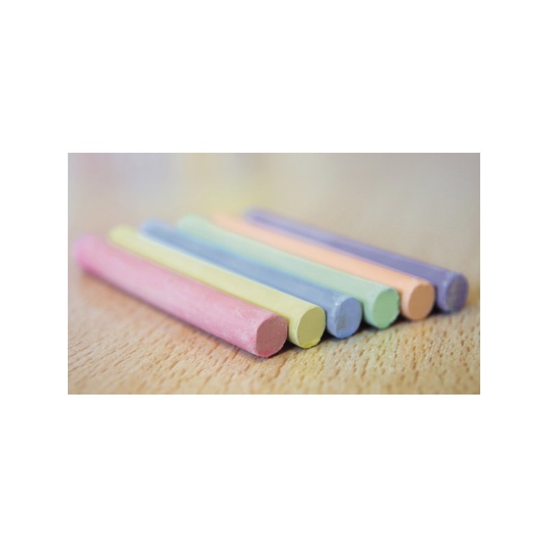 Kangaro schoolbordkrijt rond gekleurd gesorteerd, 8 mm × 80 mm, 100 stuks