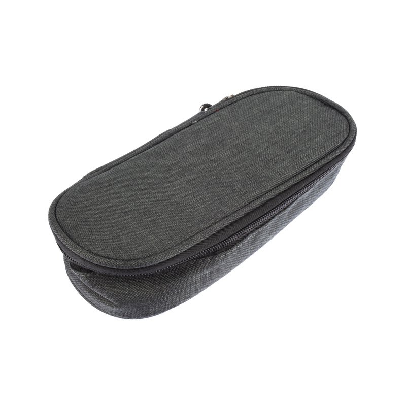 Kangaro etui ovaal polyester, donkergrijs, 220×90×50 mm