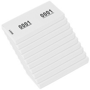 Kangaro nummerblok 1-1000, 105×42 mm, oranje, 1000 stuks