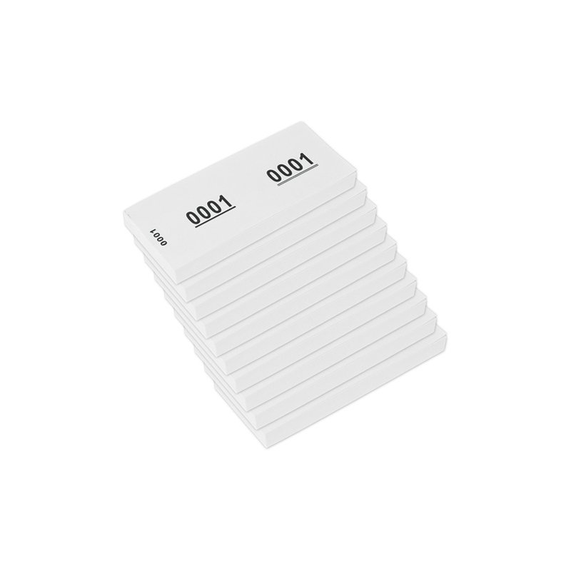Kangaro nummerblok 1-1000, 105×42 mm, wit, mikroperforation