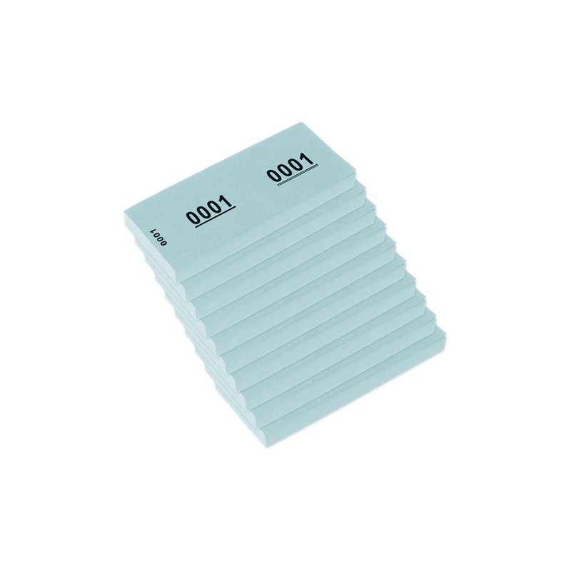 Kangaro nummerblok 1-1000, 105×42 mm, wit, mikroperforation