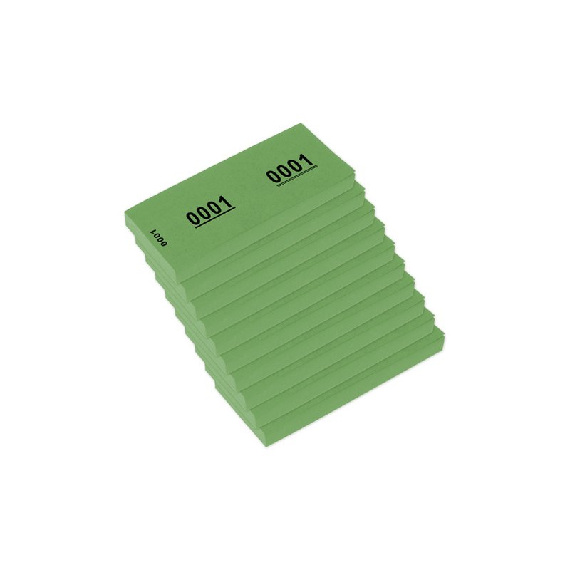 Kangaro nummerblok 1-1000, 105×42 mm, wit, mikroperforation