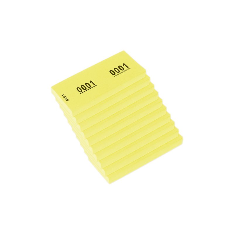 Kangaro nummerblok 1-1000, 105×42 mm, wit, mikroperforation