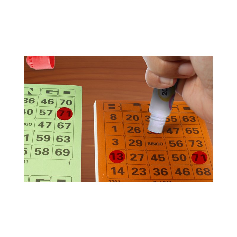 Kangaro lot de cartes de bingo, 5×100 pièces, assorties colorées