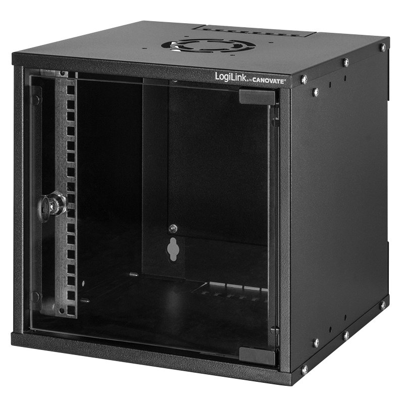 LogiLink Armoire murale professionnelle 10", montée, 6 HE, noir