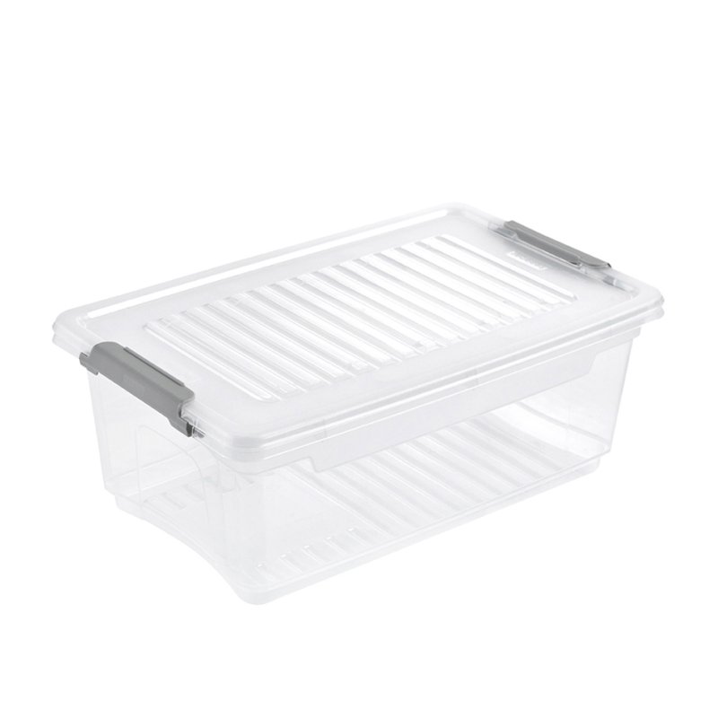 keeeper boîte de rangement Leonie avec couvercle, transparent, 5,4 litre