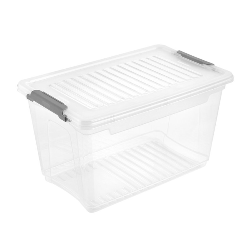 keeeper boîte de rangement Leonie avec couvercle, transparent, 5,4 litre