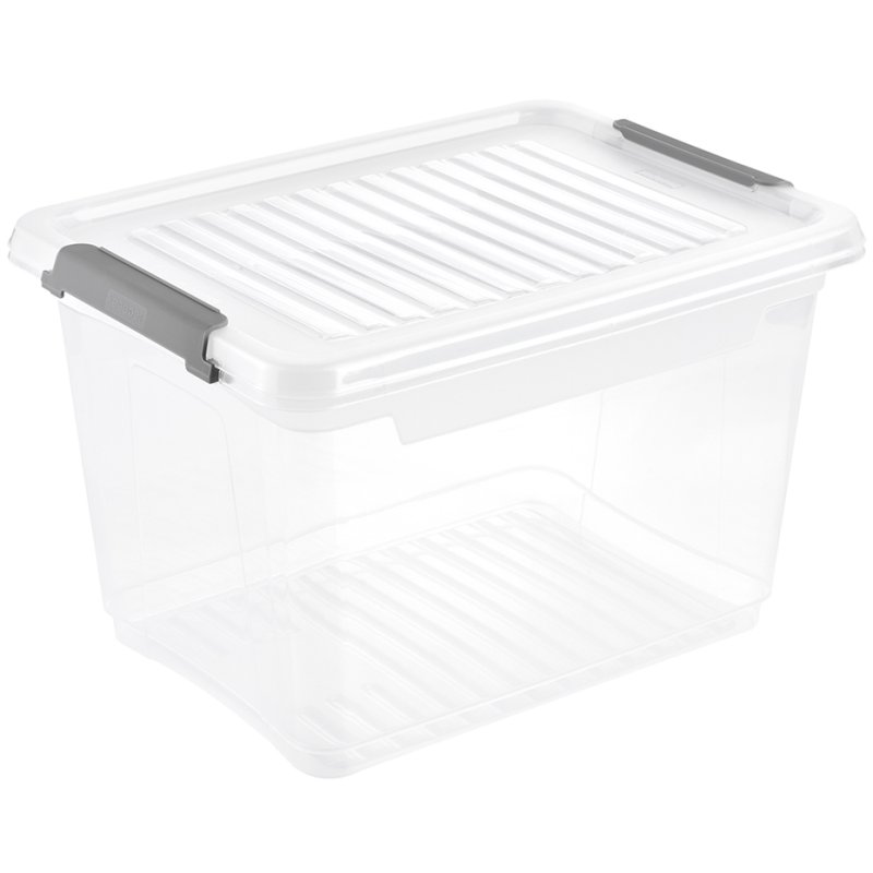 keeeper boîte de rangement Leonie avec couvercle, transparent, 5,4 litre