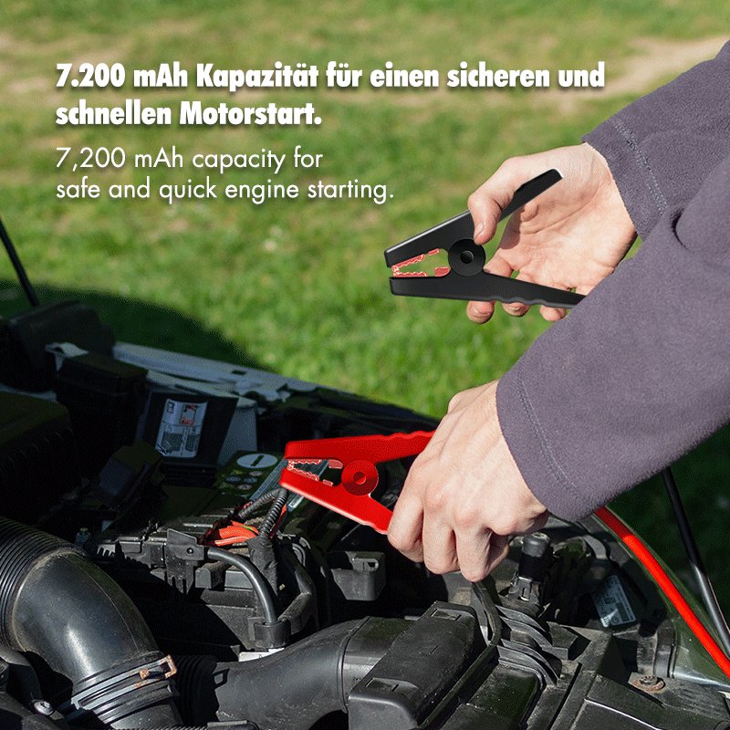 LogiLink 4-in-1 car jump starter, black
