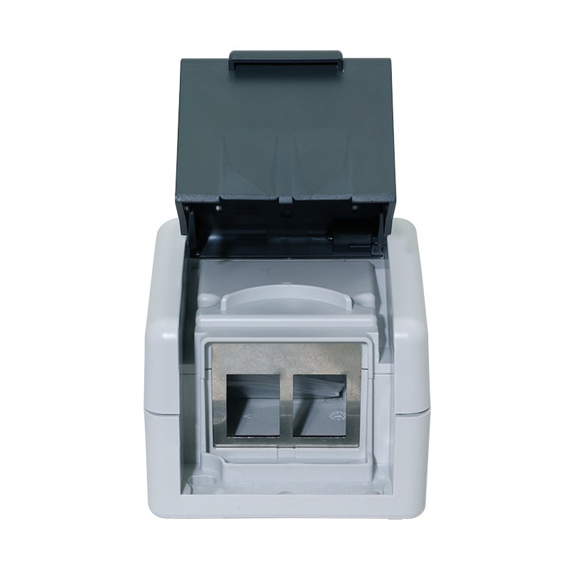 LogiLink Professional outdoor surface-mounted box Cat.6A, 2x RJ45, grey, IP44