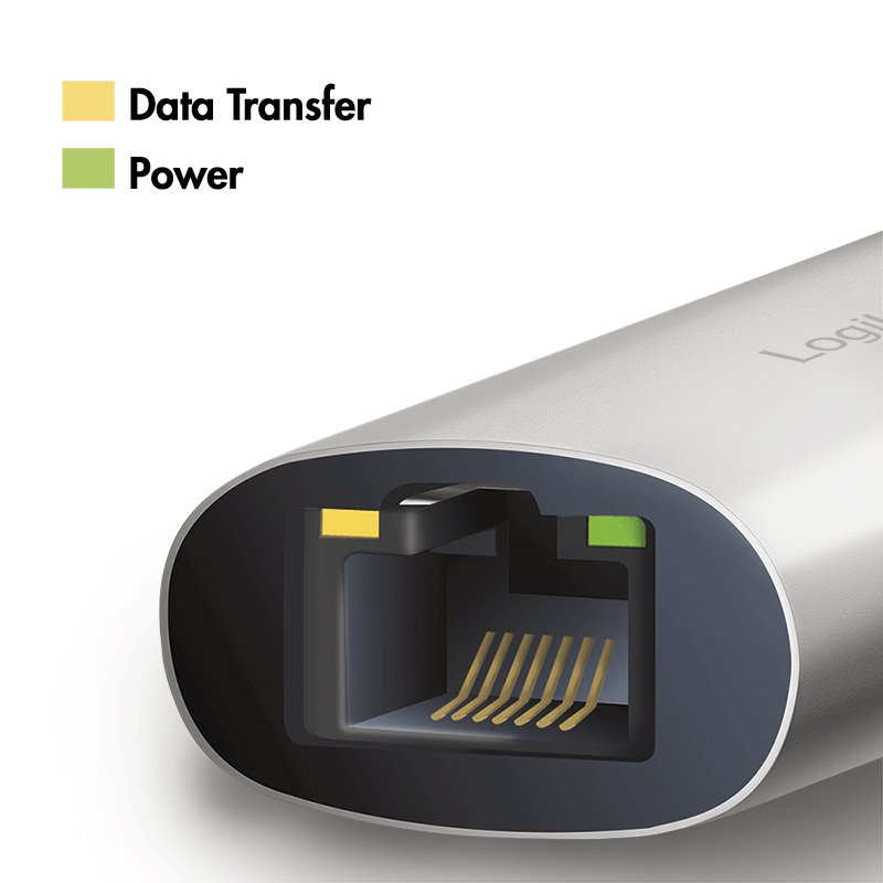 LogiLink Adaptateur USB 3.2 vers Gigabit Ethernet, aluminium, USB-C vers RJ45