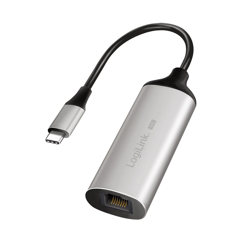 LogiLink Adaptateur USB 3.2 vers Gigabit Ethernet, aluminium, USB-C vers RJ45