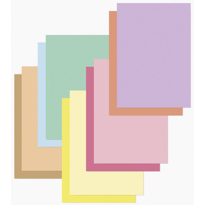 folia gekleurd papier- en kartonblok Pastel, A6, pastelkleuren, 60 vel